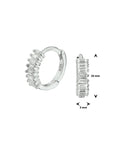 Zilver Gerhodineerd Klapoorringen Zirkonia 1332719 - PansiteNederland.nl
