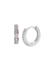 Zilver Gerhodineerd Klapoorringen Roze Zirkonia 1332749 - PansiteNederland.nl
