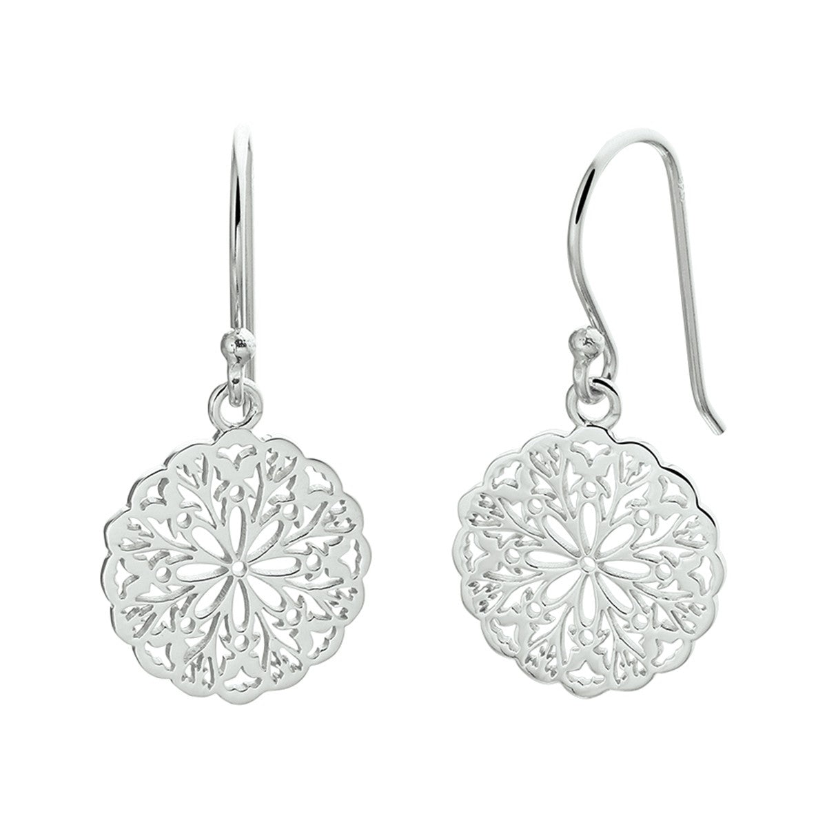 Zilver Gerhodineerd Oorhangers Filigrain Franse Haak 1332822 - PansiteNederland.nl