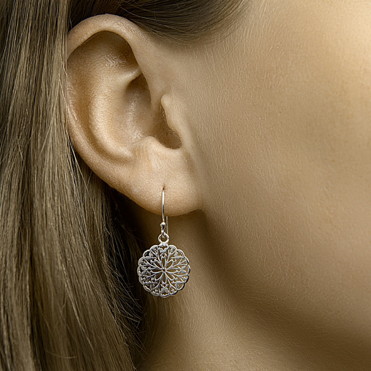 Zilver Gerhodineerd Oorhangers Filigrain Franse Haak 1332822 - PansiteNederland.nl