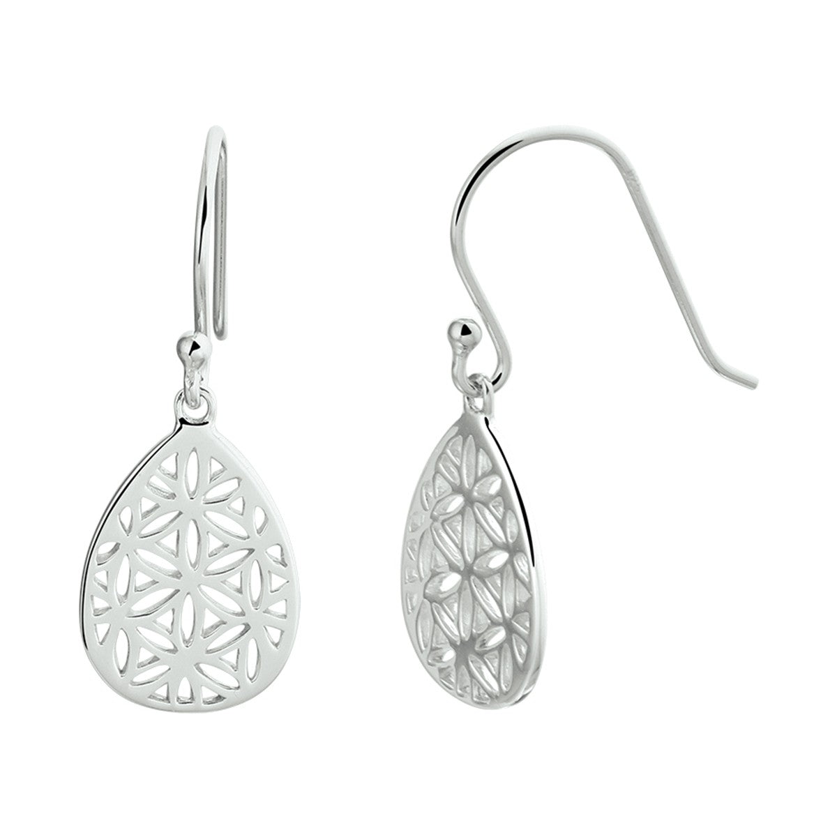 Zilver Gerhodineerd Oorhangers Filigrain Franse Haak 1332823 - PansiteNederland.nl