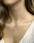 zilver gerhodineerd hanger kruis 1332824 - PansiteNederland.nl