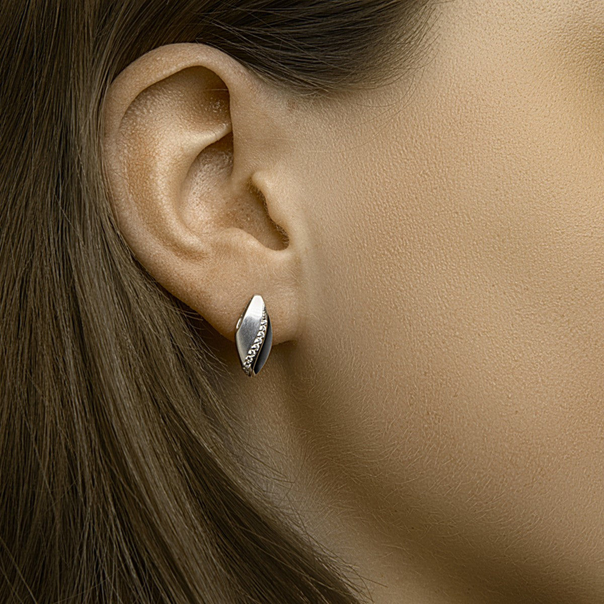 Zilver Gerhodineerd Oorknoppen Zirkonia Poli/Mat 1332830 - PansiteNederland.nl