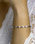 Zilver Gerhodineerd Armband Poli/Mat 5,6 Mm 19 Cm 1332876 - PansiteNederland.nl