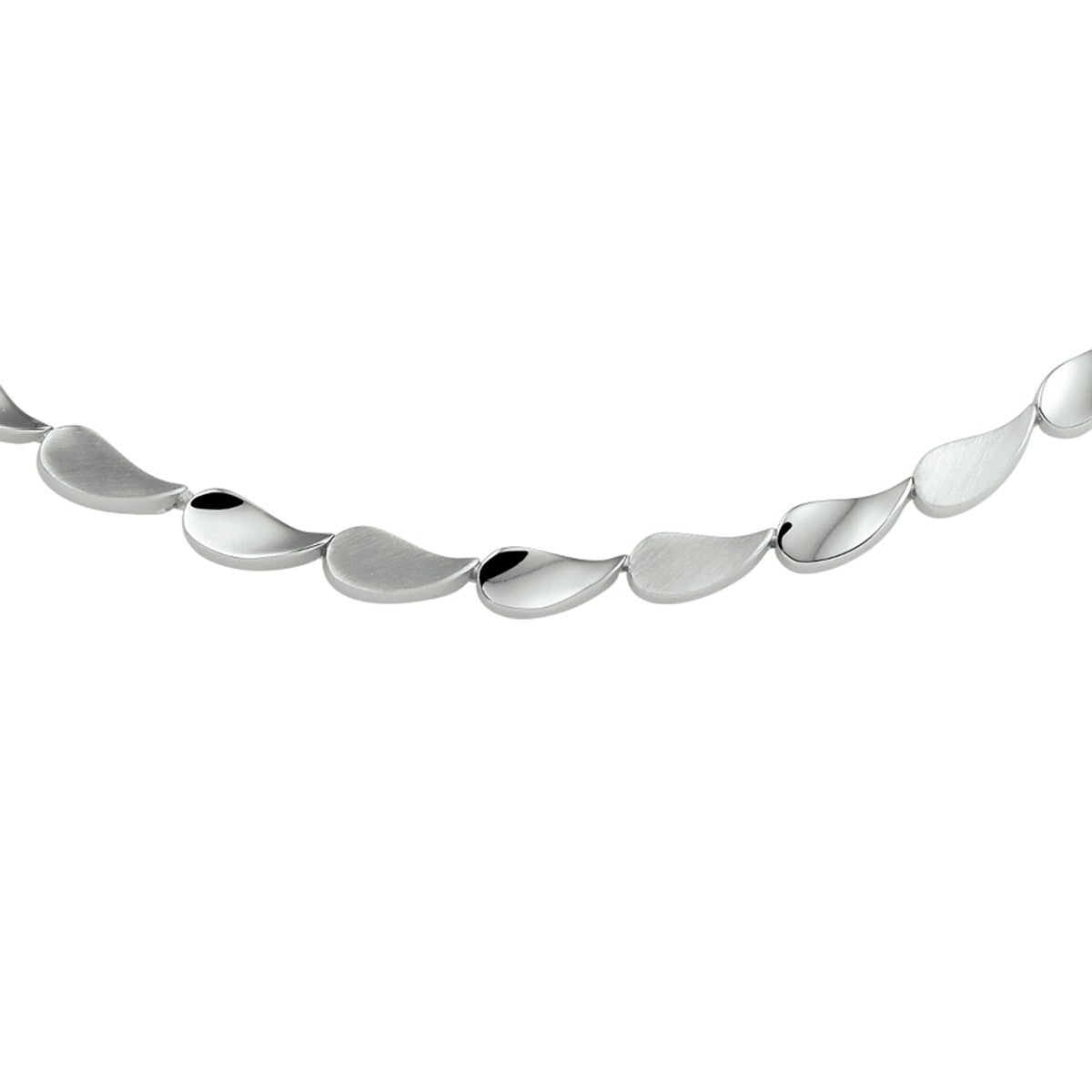 zilver gerhodineerd collier poli/mat 5,6 mm 45 cm 1332877 - PansiteNederland.nl
