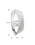 zilver gerhodineerd hanger zirkonia poli/mat 1332881 - PansiteNederland.nl