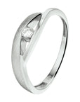 Gerhodineerd Zilver Ring Met Zirkonia Poli/Mat 1332882 - PansiteNederland.nl