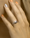 Gerhodineerd Zilver Ring Met Zirkonia Poli/Mat 1332892 - PansiteNederland.nl