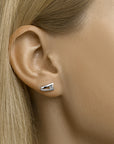 Zilver Gerhodineerd Oorknoppen Zirkonia 1332901 - PansiteNederland.nl
