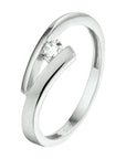 Gerhodineerd Zilver Ring Met Zirkonia Poli/Mat 1332907 - PansiteNederland.nl