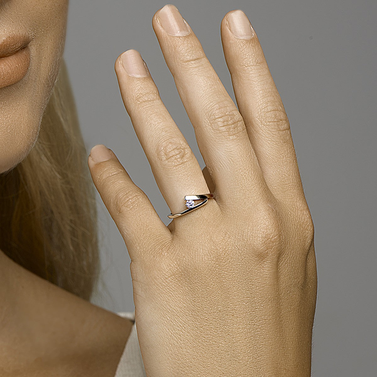 Gerhodineerd Zilver Ring Met Zirkonia Poli/Mat 1332907 - PansiteNederland.nl