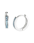 Zilver Gerhodineerd Klapoorringen Blauw Zirkonia 1333001 - PansiteNederland.nl