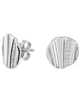 Zilver Gerhodineerd Oorknoppen Rond Zirkonia 1333010 - PansiteNederland.nl