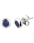 Zilver Gerhodineerd Oorknoppen Blauw Zirkonia 1333030 - PansiteNederland.nl