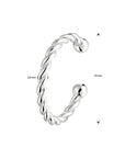 Zilver Gerhodineerd Earcuff Gedraaid 1333034 - PansiteNederland.nl
