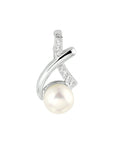 zilver gerhodineerd hanger parel en zirkonia 1333081 - PansiteNederland.nl