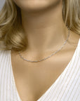 zilver gerhodineerd collier paperclip spitse buis 3,5 mm 41 + 4 cm 1333099 - PansiteNederland.nl