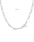 zilver gerhodineerd collier paperclip spitse buis 3,5 mm 41 + 4 cm 1333099 - PansiteNederland.nl