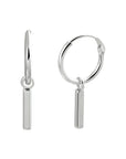 Zilver Gerhodineerd Oorringen Balkje 1333130 - PansiteNederland.nl