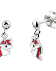 Zilver Gerhodineerd Oorhangers Eenhoorn 1333145 - PansiteNederland.nl
