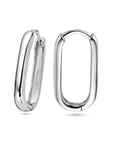 Zilver Gerhodineerd Klapoorringen Paperclip 1333188 - PansiteNederland.nl
