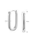 Zilver Gerhodineerd Klapoorringen Paperclip 1333188 - PansiteNederland.nl