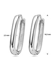 Zilver Gerhodineerd Klapoorringen Paperclip 1333188 - PansiteNederland.nl