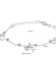 Zilver Gerhodineerd Armband Hart 13 + 3 Cm 1333307 - PansiteNederland.nl