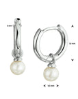 Zilver Gerhodineerd Klapoorringen Parel 1333342 - PansiteNederland.nl