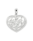 zilver gerhodineerd hanger hart levensboom 1333432 - PansiteNederland.nl