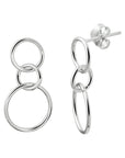 Zilver Gerhodineerd Oorhangers Rondjes 1333457 - PansiteNederland.nl
