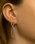 Zilver Gerhodineerd Oorhangers Paperclip 1333467 - PansiteNederland.nl