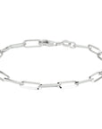 armband paperclip spitse buis 4,3 mm zilver gerhodineerd - PansiteNederland.nl