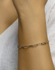 armband paperclip spitse buis 4,3 mm zilver gerhodineerd - PansiteNederland.nl