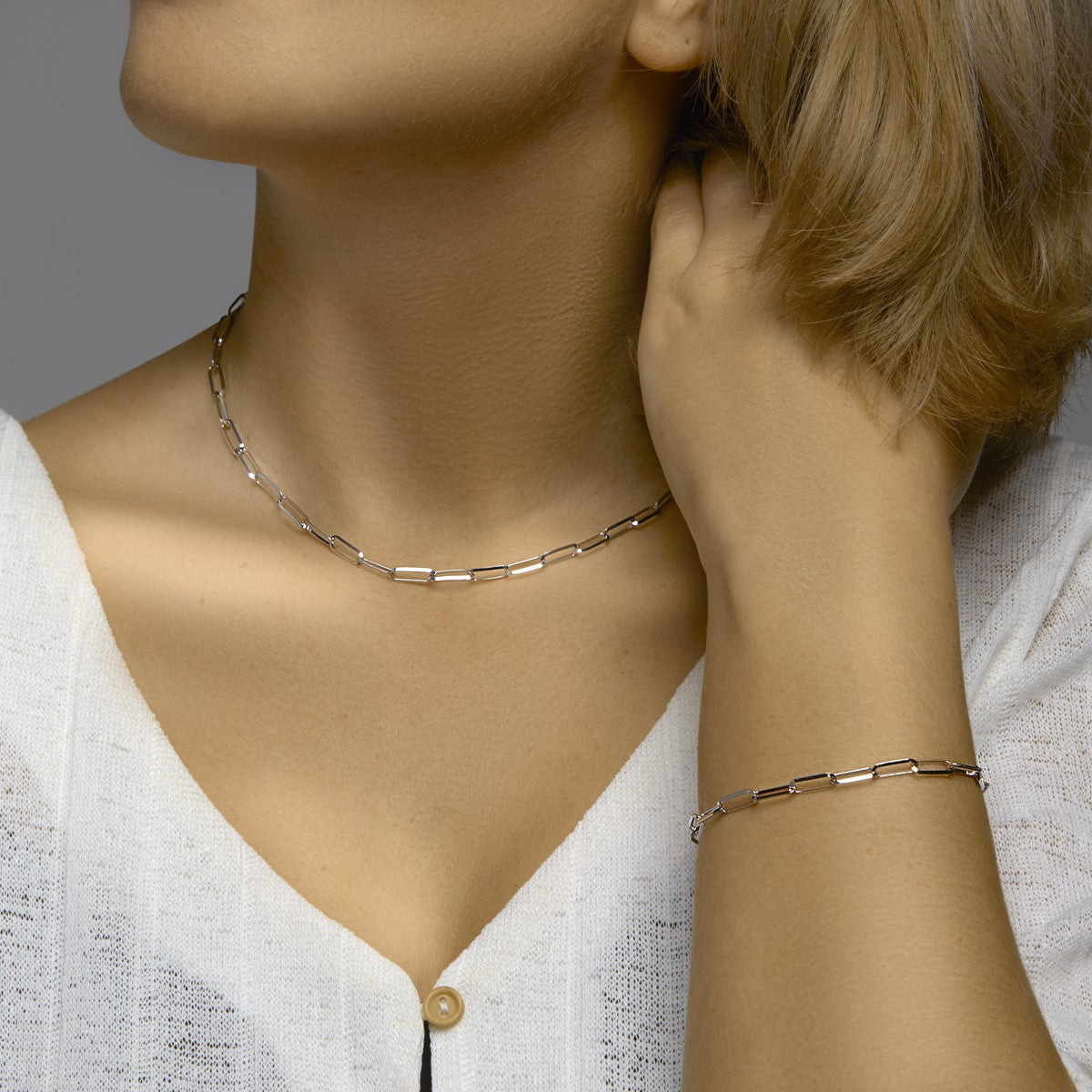 armband paperclip spitse buis 4,3 mm zilver gerhodineerd - PansiteNederland.nl