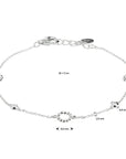 Zilver Gerhodineerd Armband Zirkonia 16 + 2 Cm 1333530