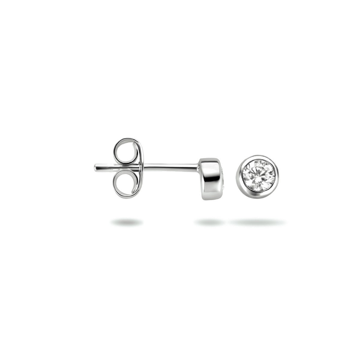 Zilver Gerhodineerd Oorknoppen Zirkonia 1333590 - PansiteNederland.nl