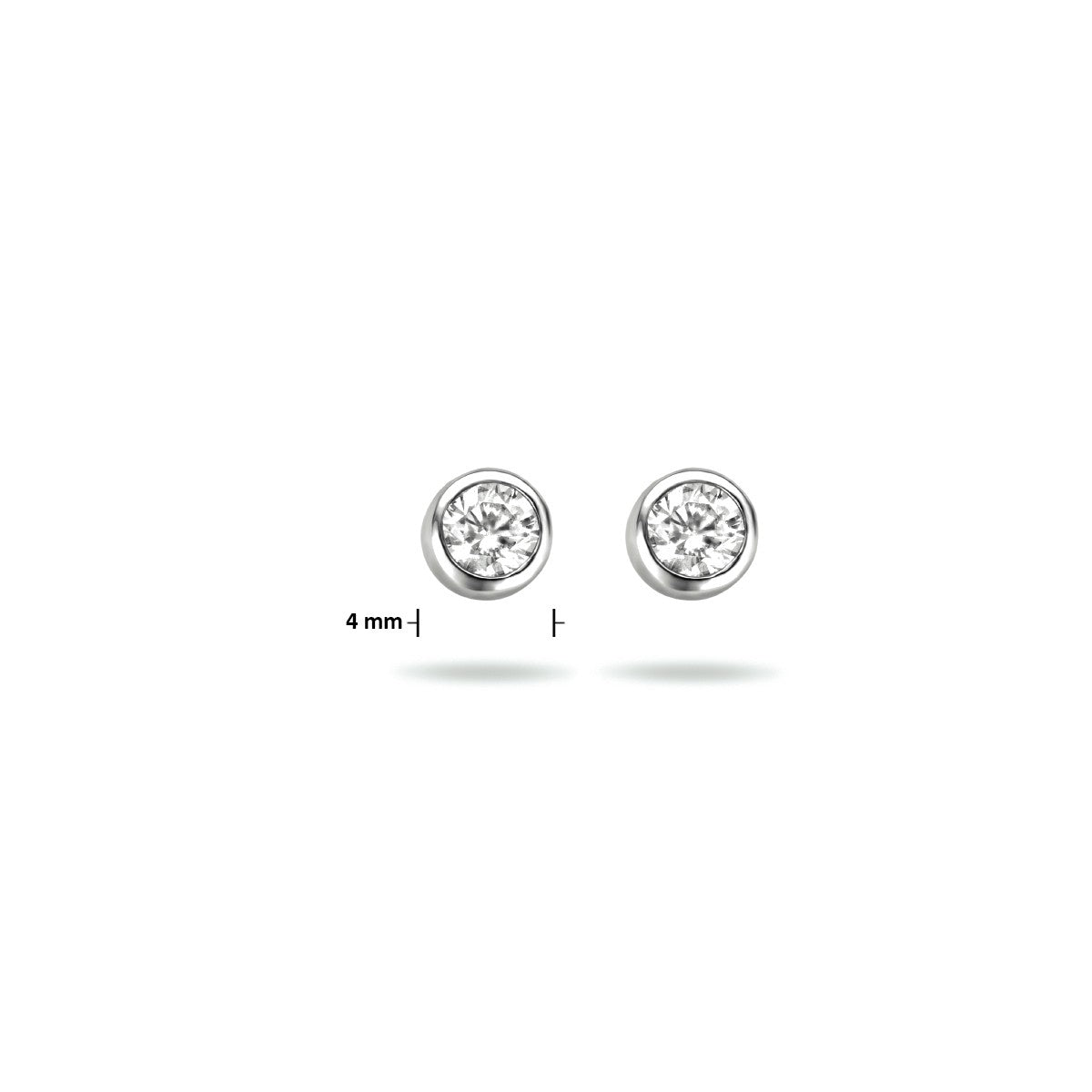 Zilver Gerhodineerd Oorknoppen Zirkonia 1333590 - PansiteNederland.nl