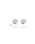 Zilver Gerhodineerd Oorknoppen Zirkonia 1333590 - PansiteNederland.nl