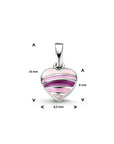 zilver gerhodineerd hanger hartje 1333620 - PansiteNederland.nl