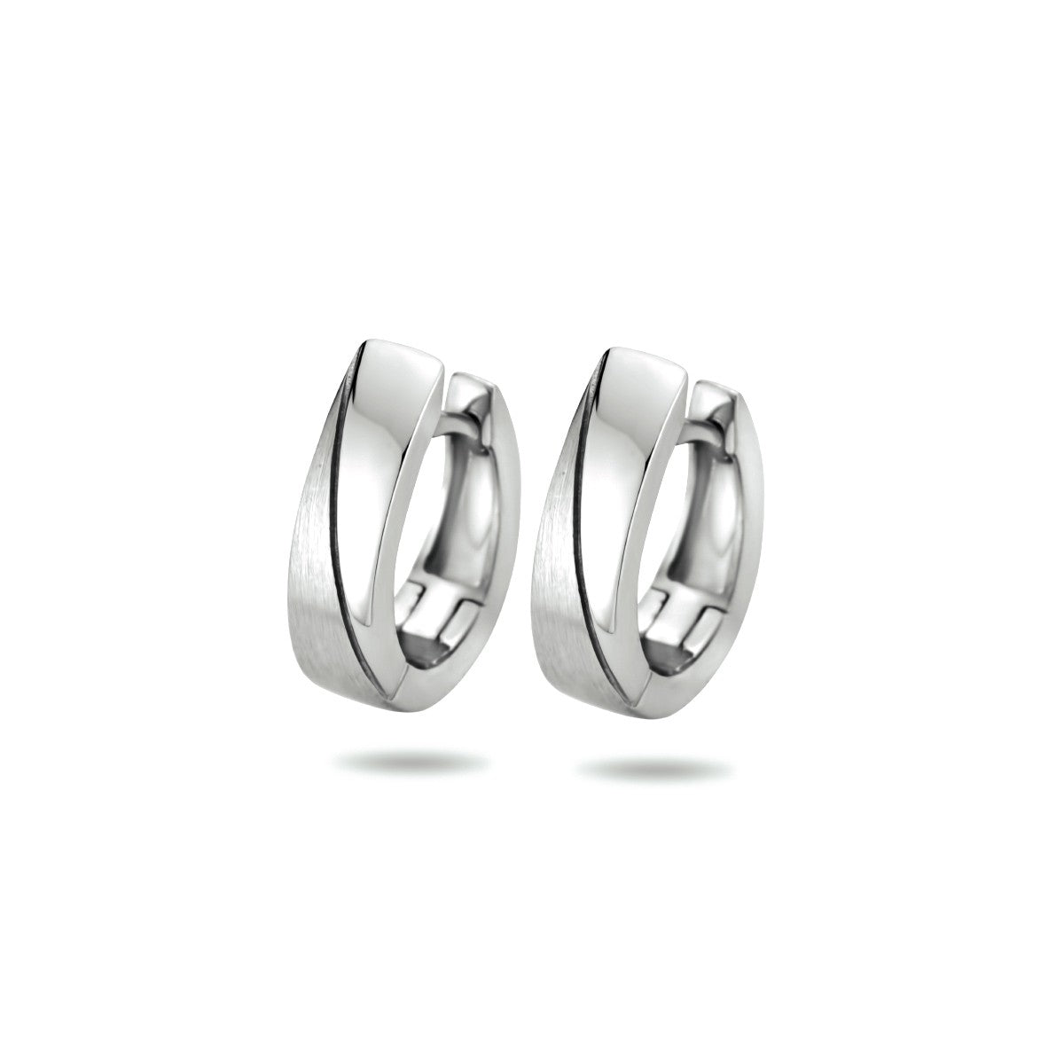 Zilver Gerhodineerd Klapoorringen Poli/Mat 1333622 - PansiteNederland.nl