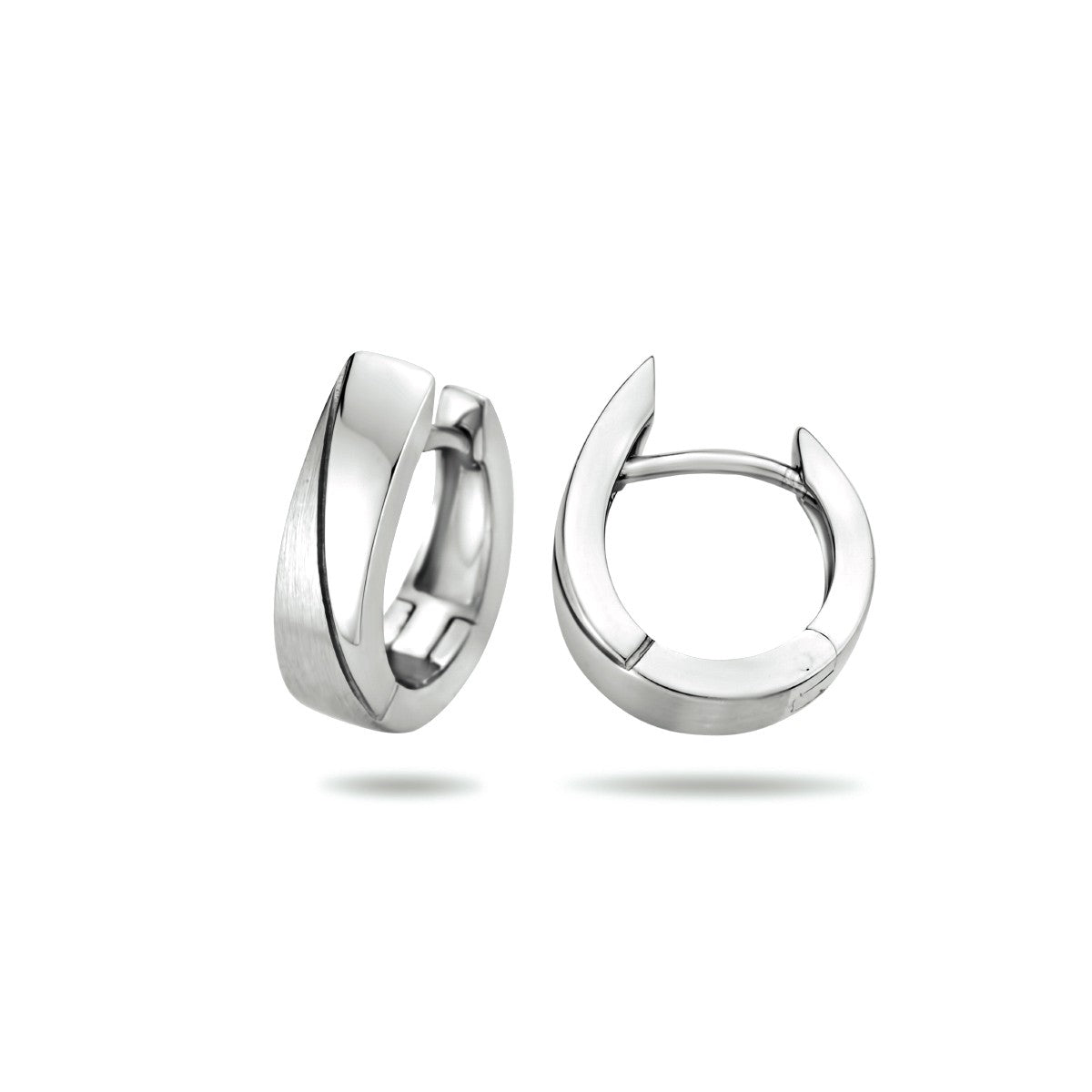 Zilver Gerhodineerd Klapoorringen Poli/Mat 1333622 - PansiteNederland.nl