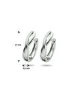 Zilver Gerhodineerd Klapoorringen Poli/Mat 1333638 - PansiteNederland.nl