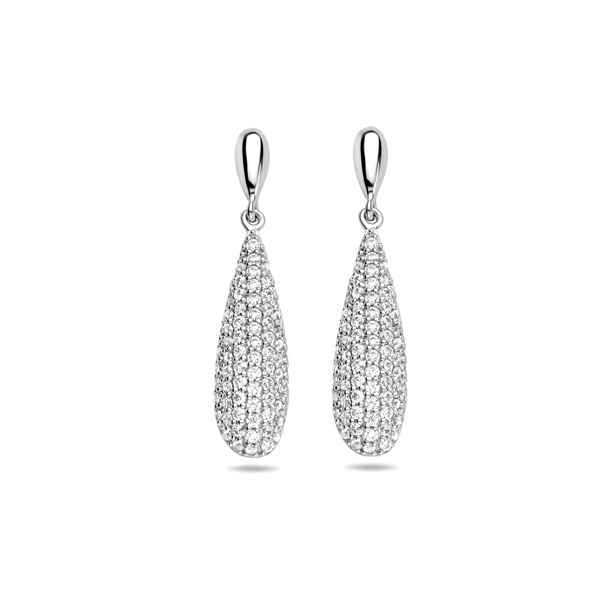 Zilver Gerhodineerd Oorhangers Zirkonia 1333687 - PansiteNederland.nl