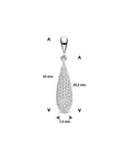 zilver gerhodineerd hanger zirkonia 1333688 - PansiteNederland.nl