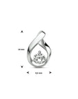 zilver gerhodineerd hanger zirkonia 1333720 - PansiteNederland.nl