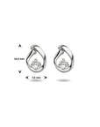 Zilver Gerhodineerd Oorknoppen Zirkonia 1333721 - PansiteNederland.nl