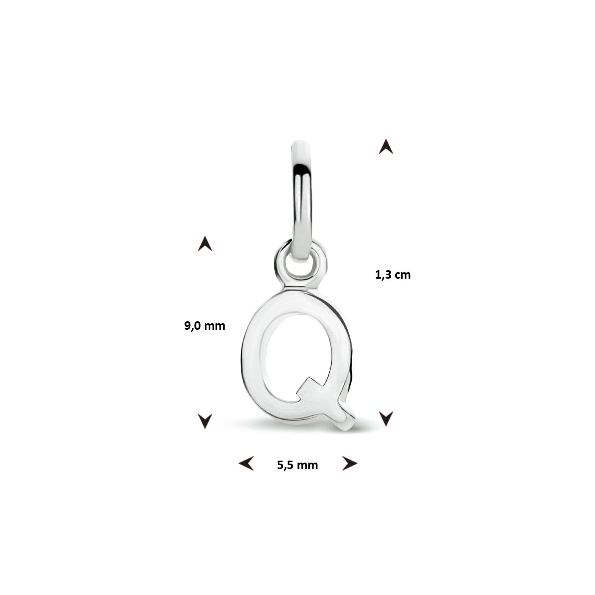 Hanger letter Q zilver #Letter_Q