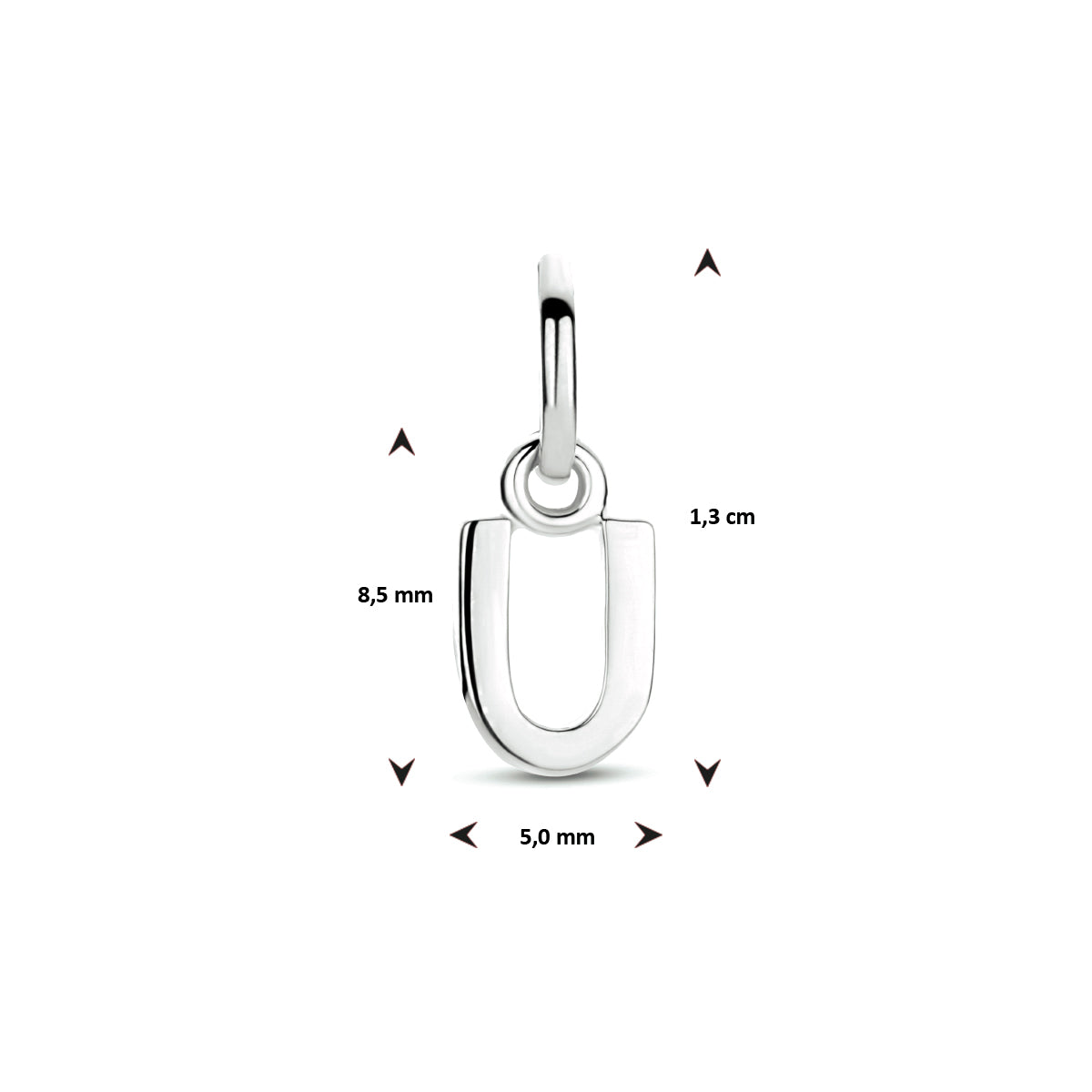 Hanger letter U zilver #Letter_U