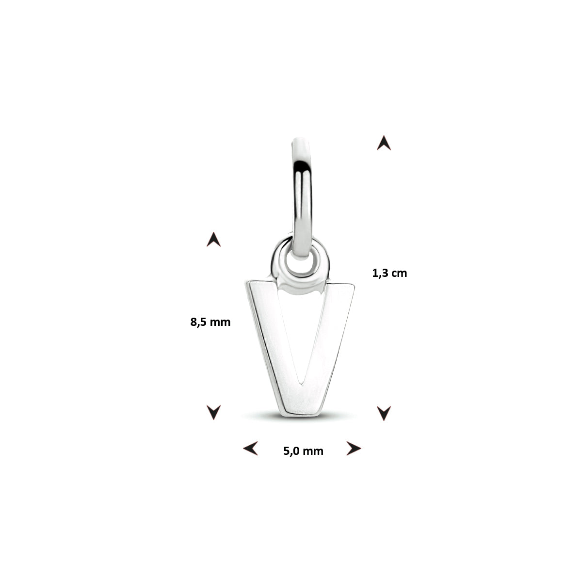 Hanger letter V zilver #Letter_V